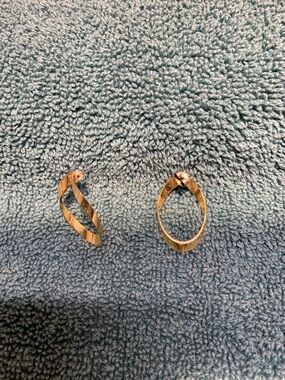 Gold-Tone Twisted Hoop Earrings - Women Jewelry